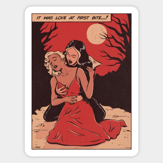 Love at First Bite Sticker by jenifer_prince